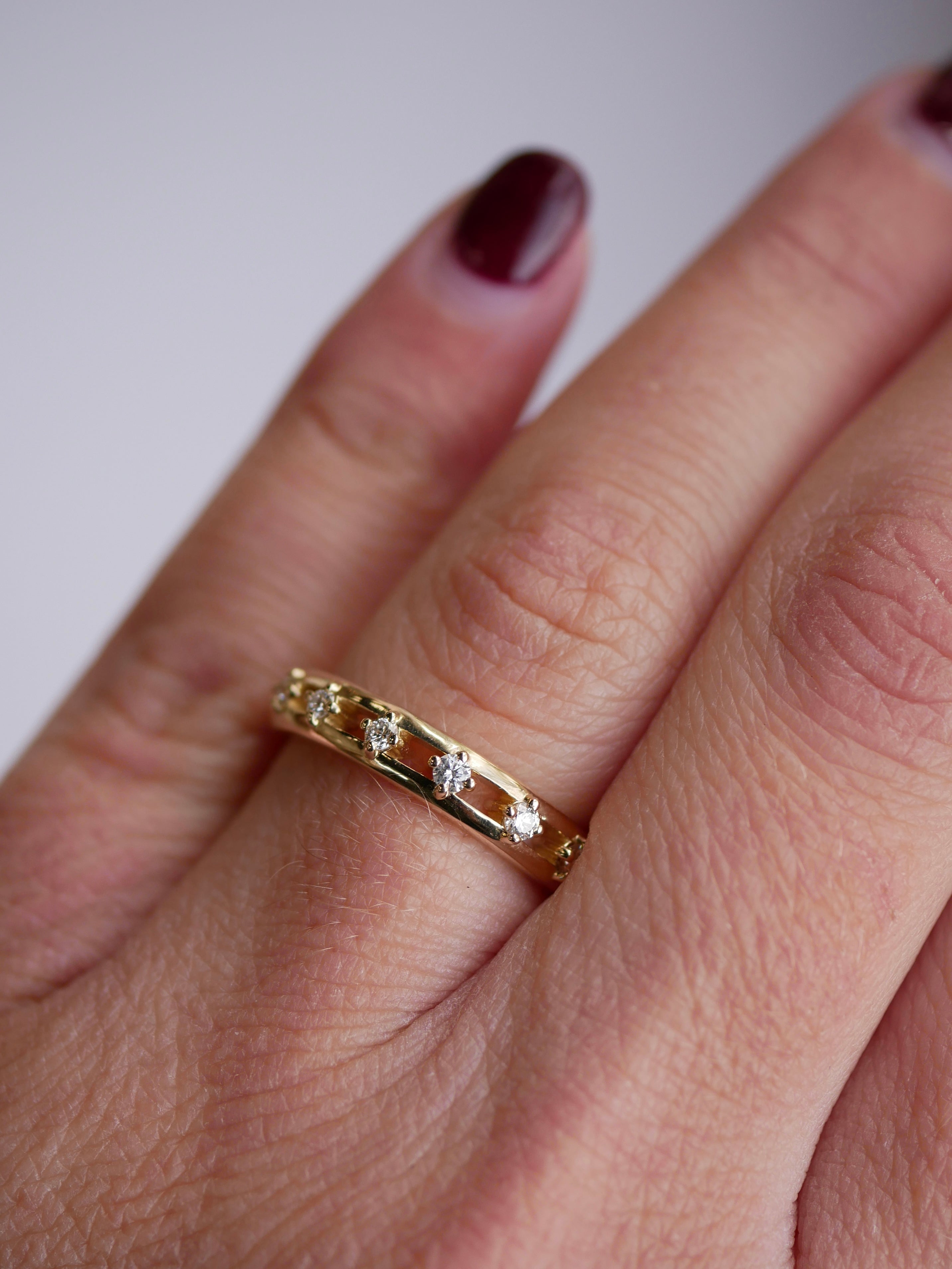 0.23 CT Round Half Eternity Lab Grown Diamond Wedding Band