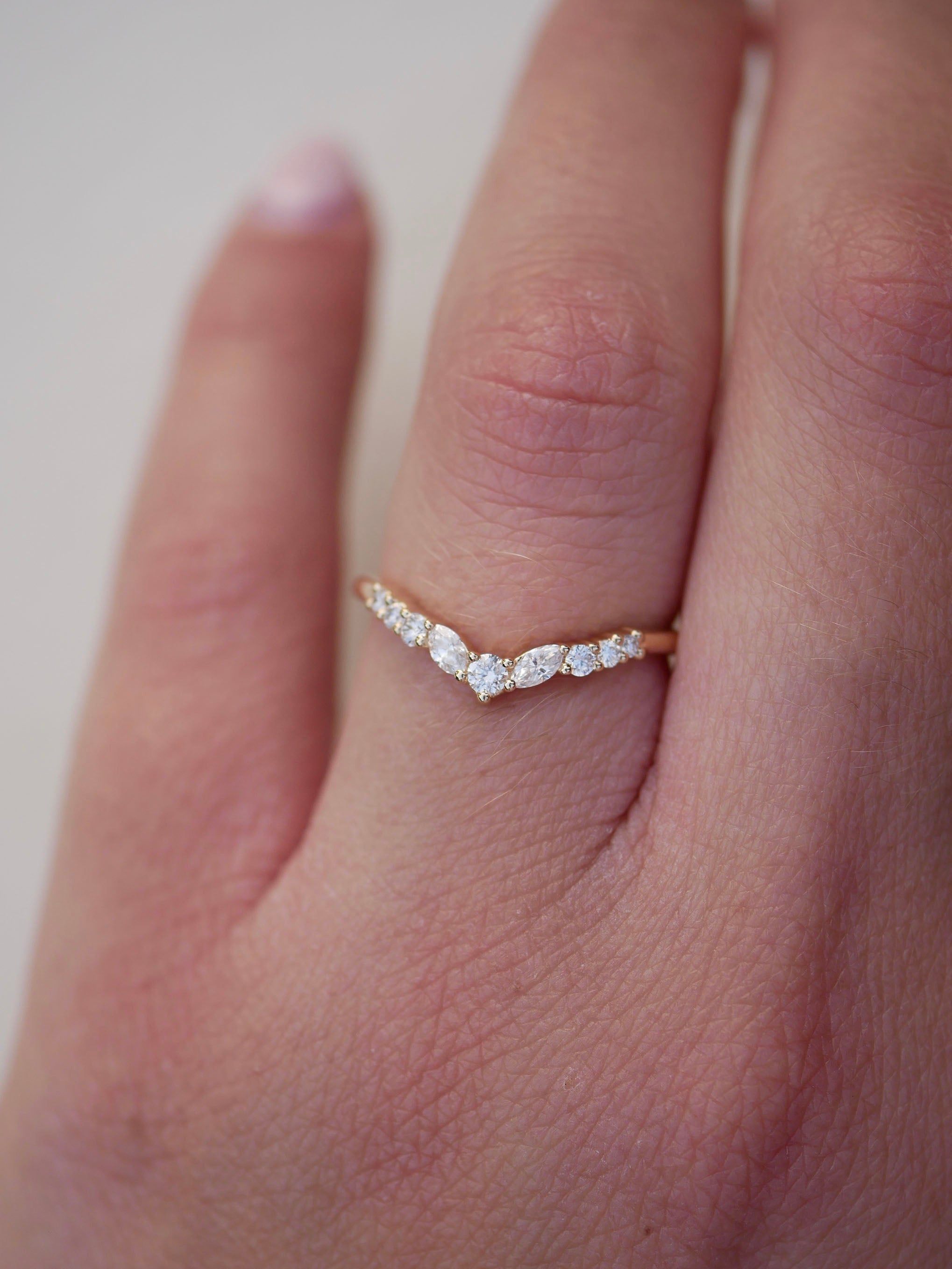 0.23 CT Round Half Eternity Lab Grown Diamond Wedding Band