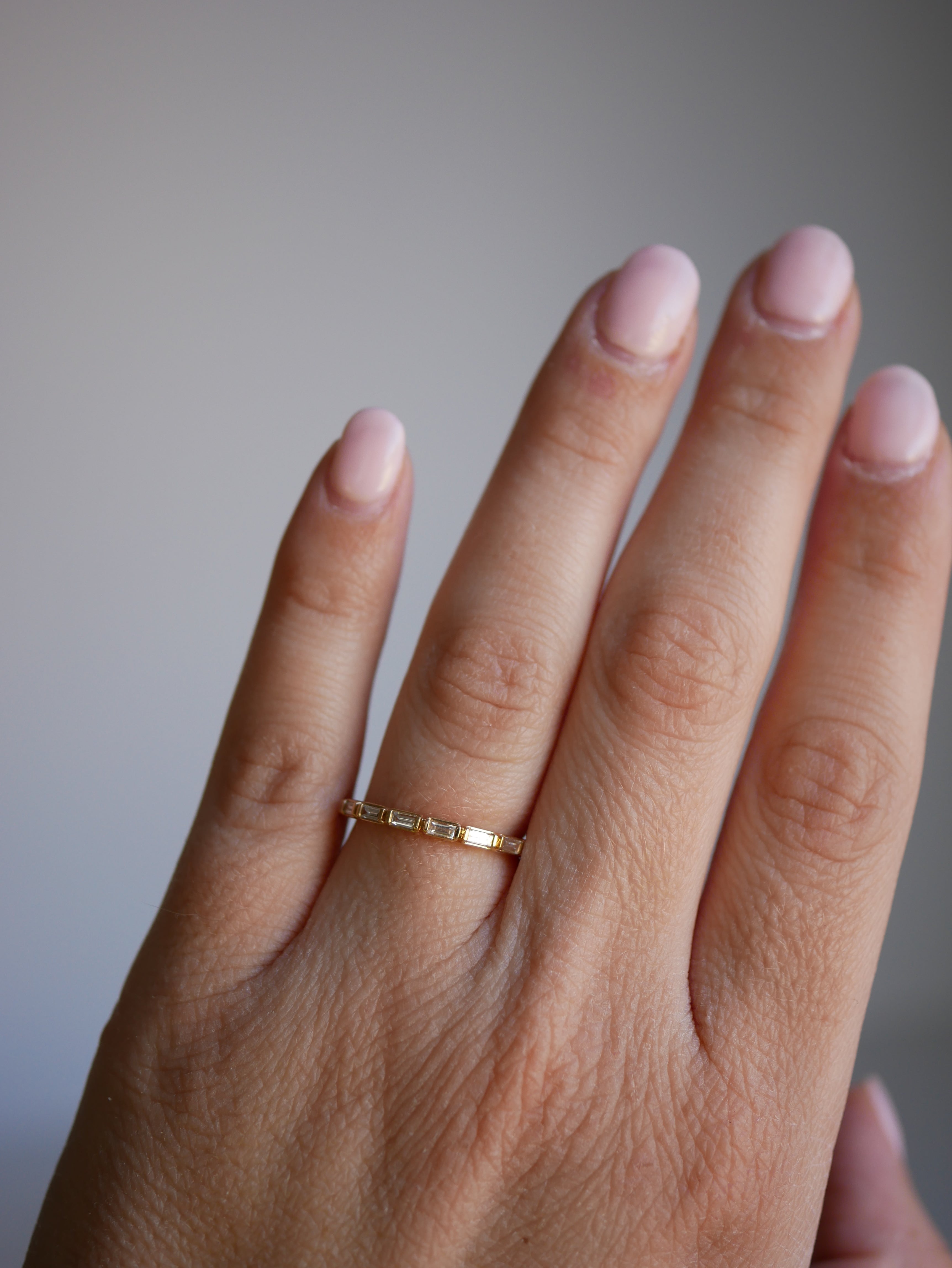 0.23 CT Round Half Eternity Lab Grown Diamond Wedding Band