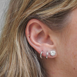 2.20 TCW Round Lab Grown Diamond Stud Earrings
