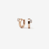0.2 TCW Emerald Lab Grown Diamond Hoop Earrings