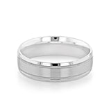 Milgrain Brushed Polish Men's Wedding Band 4