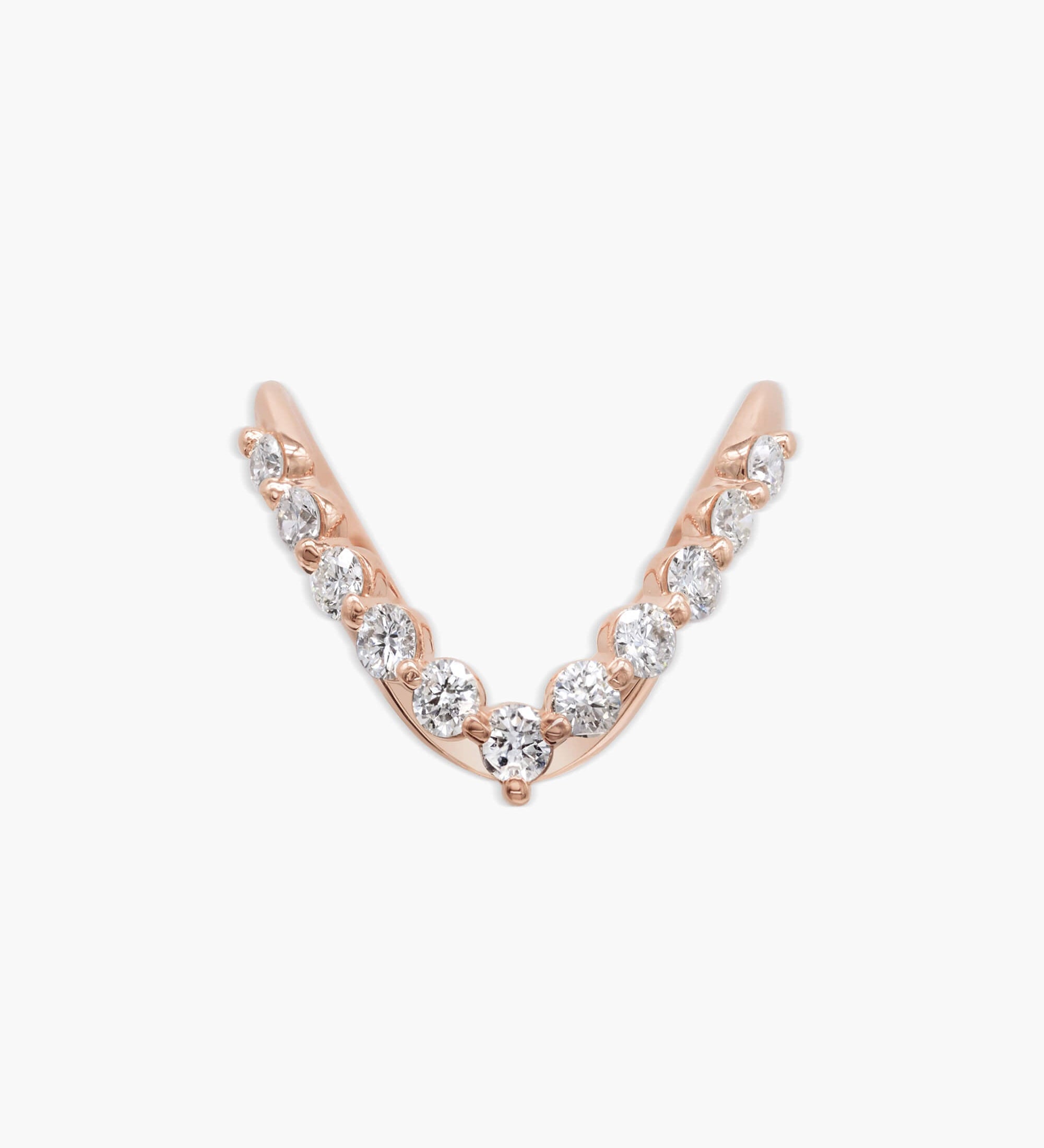 0.58 CT Round Chevron Lab Grown Diamond Wedding Band