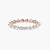 1.1 CT Round Full Eternity CVD EF/VVS Diamond Wedding Band 7
