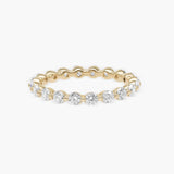 1.1 CT Round Full Eternity CVD EF/VVS Diamond Wedding Band 6