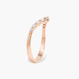 0.26 CT Round Swirl CVD EF/VVS Diamond Wedding Band 1