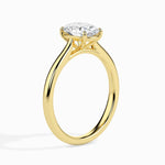 1CT Oval Solitaire CVD F/VS Diamond Engagement Ring 7
