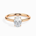 1CT Oval Solitaire CVD F/VS Diamond Engagement Ring 9