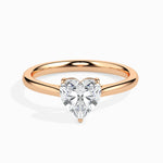 1 CT Heart Solitaire CVD F/VS Diamond Engagement Ring 7