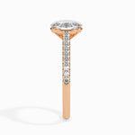 1 CT Oval Cut Pave CVD F/VS Diamond Engagement Ring 9