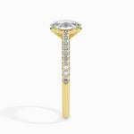 1 CT Oval Cut Pave CVD F/VS Diamond Engagement Ring 5