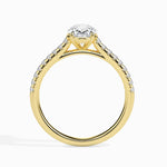 1 CT Oval Cut Pave CVD F/VS Diamond Engagement Ring 7