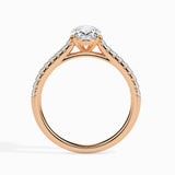 1 CT Oval Cut Pave CVD F/VS Diamond Engagement Ring 11