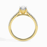 1.0 CT Marquise Cut Pave CVD F/VS Diamond Engagement Ring 7