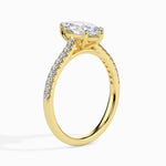 1.0 CT Marquise Cut Pave CVD F/VS Diamond Engagement Ring 6