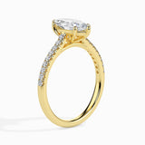 1.0 CT Marquise Cut Pave CVD F/VS Diamond Engagement Ring 6