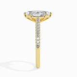 1.0 CT Marquise Cut Pave CVD F/VS Diamond Engagement Ring 5