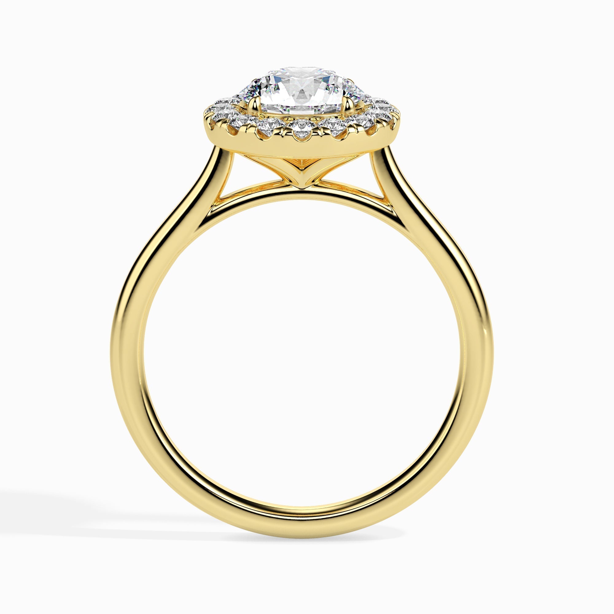Round Halo Lab Grown Diamond Engagement Ring