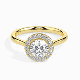 Round Halo Lab Grown Diamond Engagement Ring
