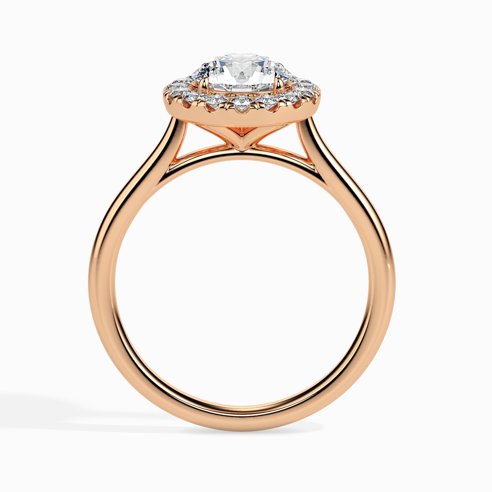 Round Halo Lab Grown Diamond Engagement Ring