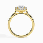1 CT Radiant Halo CVD F/VS Diamond Engagement Ring 7