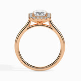 1 CT Radiant Halo CVD F/VS Diamond Engagement Ring 11