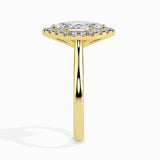 1 CT Marquise Halo CVD F/VS Diamond Engagement Ring 5