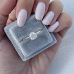 1.15 CT Round Hidden Halo CVD G/VS1 Diamond Engagement Ring 6