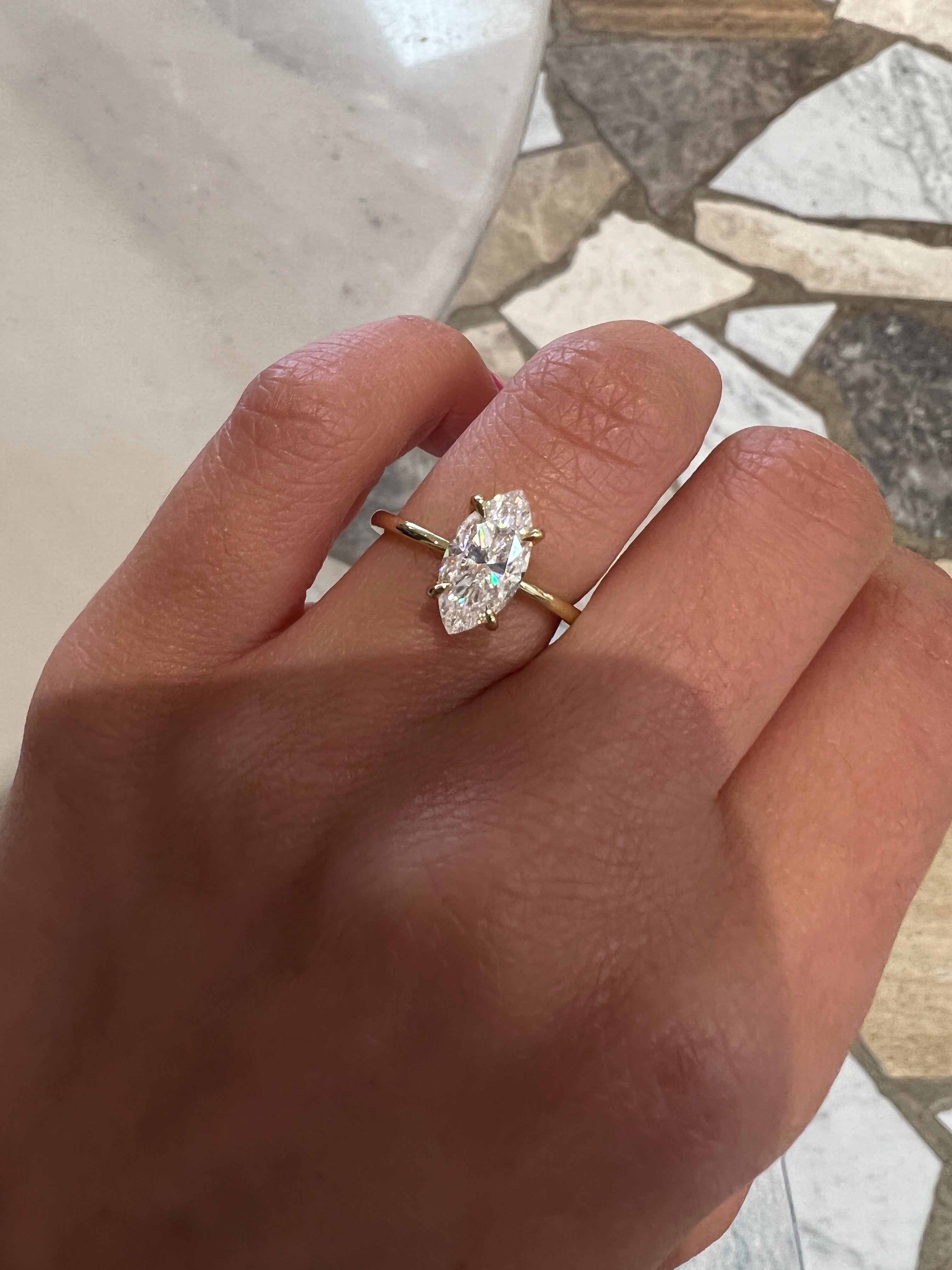 1.50 CT Marquise Solitaire CVD F/VS1 Diamond Engagement Ring 26