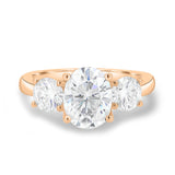 1.68 CT Oval Three Stone CVD F/VS2 Diamond Engagement Ring 10