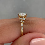 1.61 CT Round Cluster CVD G/VS1 Diamond Engagement Ring 18