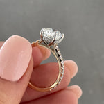2.11 CT Oval Hidden Halo CVD F/VS2 Diamond Engagement Ring 18