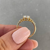 1.61 CT Round Cluster CVD G/VS1 Diamond Engagement Ring 20