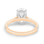2.11 CT Oval Hidden Halo CVD F/VS2 Diamond Engagement Ring 13