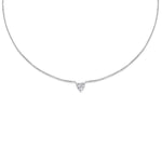 0.7 CT Heart Solitaire CVD F/VS Diamond Necklace 1