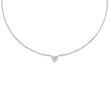 0.7 CT Heart Solitaire CVD F/VS Diamond Necklace 1
