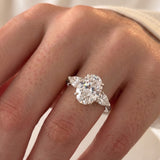 Winnie Harlow – Inspired 8.5 Carat Oval Cut Three Stone Lab Grown Diamond Engagement Ring
