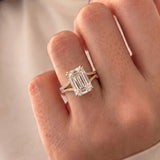Beyonce – Inspired 7 Carat Emerald Cut Split Shank Lab Grown Diamond Engagement Ring