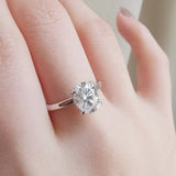 Oval Hidden Halo Lab Grown Diamond Engagement Ring