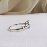 Pear Three Stone Lab Grown Diamond Engagement Ring