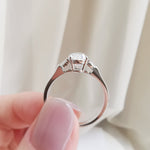 Pear Three Stone Lab Grown Diamond Engagement Ring