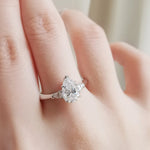 Pear Three Stone Lab Grown Diamond Engagement Ring