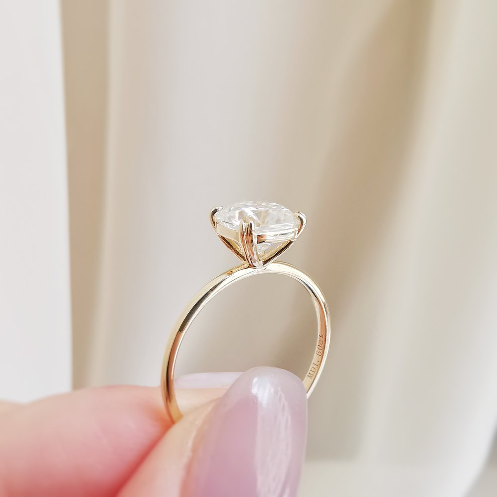 Cushion Solitaire Lab Grown Diamond Engagement Ring