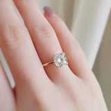 Cushion Solitaire Lab Grown Diamond Engagement Ring