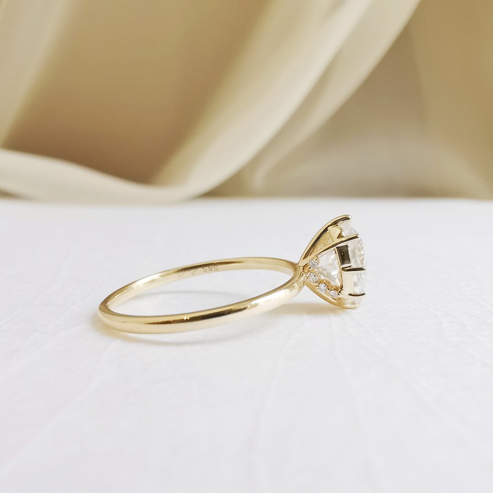Round Solitaire Lab Grown Diamond Engagement Ring