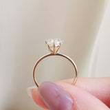Round Solitaire Lab Grown Diamond Engagement Ring
