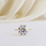 Round Hidden Halo Lab Grown Diamond Engagement Ring
