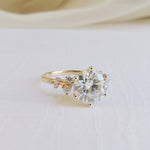 Round Cluster Lab Grown Diamond Engagement Ring