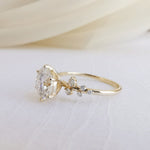 Round Cluster Lab Grown Diamond Engagement Ring