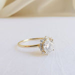 Round Cluster Lab Grown Diamond Engagement Ring